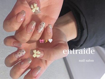 アントレッド(entraide)/キラキラ韓国ネイル