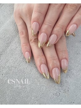 エスネイル 新宿西口店(es NAIL)/ミラーフレンチ
