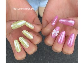 オーロラアシメリボンネイル♪