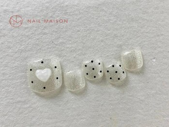 ネイルメゾン 梅田(NAIL MAISON)/ホログラムハートドットガーリー