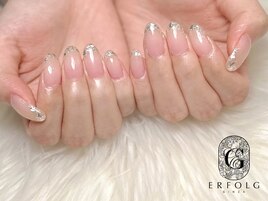 ガラスフレンチネイル