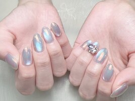プルマグネットにミラーネイル♪