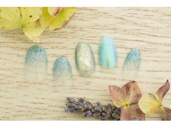 ネイルクロエ(NAIL KCLOE)/キラキラサンド＆シェルネイル