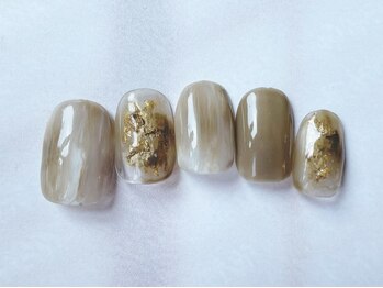 アイネイルズ 梅田店(I nails)/秋カラーもやもやニュアンス