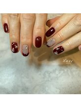 ネイルサロンリュクス (nailsalon Luxe)/ボルドークリスマスネイル