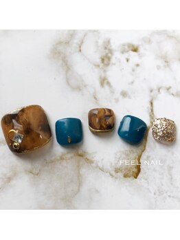 フィールネイル 天神橋店(feel nail)/メタリック/ピスタチオ/ボルドー