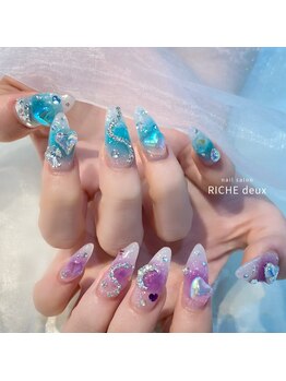 リッシュ ドゥ(RICHE deux)/チークネイル×韓国風
