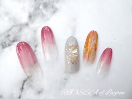 くすみｘシェル秋ネイル