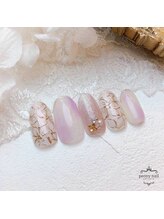 ピオニーネイル(peony nail)/春の気配　ミラーフラワー