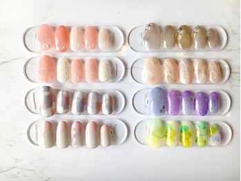 レーヴネイル(REVE NAIL)の写真/爪が短くてもきれいにみえる！派手すぎずキレイかわいいネイルで、毎日を彩り豊かに☆心がウキウキ♪