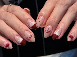 ハートリボンネイル