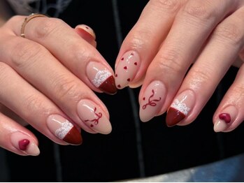 シェリーラメール 池袋店(cherie la mer)/ハートリボンネイル