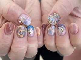 フラワー／ニュアンスネイル