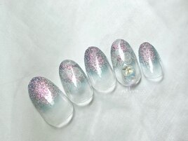 シャボン玉ネイル