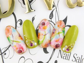 ネイルサロン ディーバ ギンザ(Nail salon Diva GINZA)/カラフルデザインフラワー ¥9500