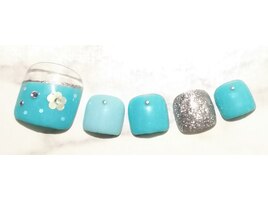 お花ホログラムネイル