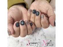 ジュリーネイル 所沢店/ワンカラー×ミラー×フレンチ