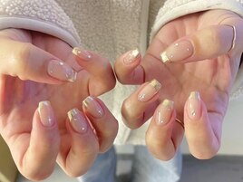 #ミラーフレンチネイル☆