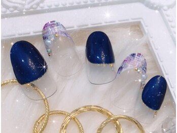 ネイルサロン リベルテ(Nailsalon LIBERTE)/タイダイフレンチ