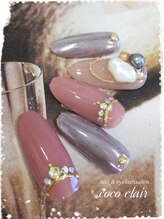 ネイルアンドアイラッシュサロン ココクレール(cococlair)/こだわりアートコース☆秋冬