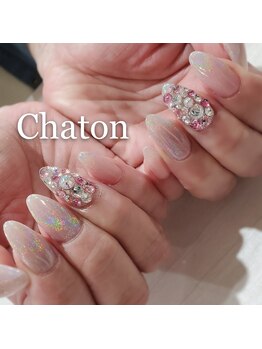 ネイルアンドアイラッシュ シャトン(Chaton)/ジェル◆新規¥6900+埋め尽くし
