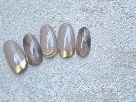 グレージュ　モヤモヤ　ミラー