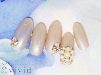 メイクプラスネイル ヴィヴィッド(MAKE+NAIL vivid)/*冬ブライダルネイル*
