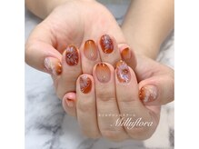 ミルフローラ(Milluflora)の雰囲気（エアジェルでグラデーションしてお花を吹きました♪）