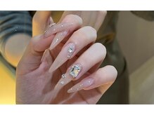 ネイルアンドアイラッシュスタジオ シュシュ(chouchou)/ロングネイル大人上品デザイン