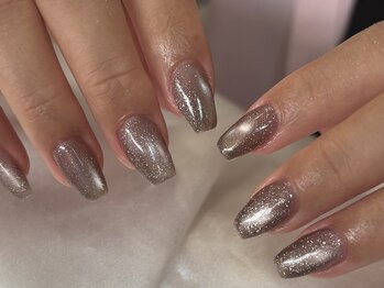 マラマネイル(Malama Nail)/ブラウン×フラッシュマグネット