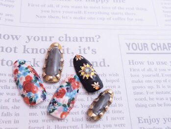 ネイルズ モダ(NAIL'S MODA)/カラフルフラワー