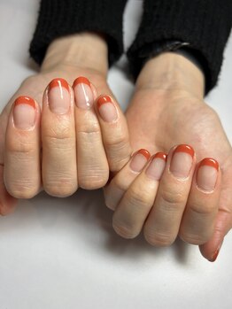 イーネイル(e-NAIL)/テラコッタカラー☆フレンチ