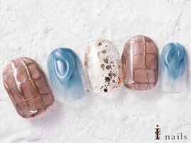 ニュアンスチェックネイル8000円