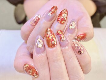 ネイルサロン ジェイ(Nail Salon J)/秋ベッコウニュアンスネイル