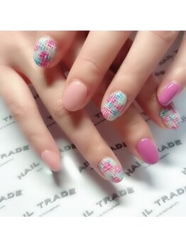 ネイルトレード 西荻窪店(NAIL TRADE)/ツイード柄ネイル