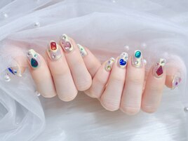 宝石ネイル♪
