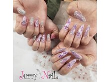 ジュリーネイル 所沢店/大理石×エアブラシ