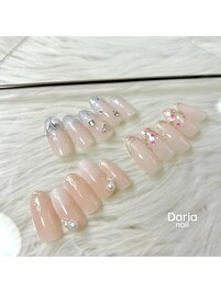 春カラーのグラデーションネイル