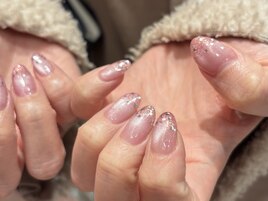 キラキラハートマグネットネイル