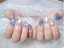 センシー ネイル スタジオ(Sensy Nail Studio)/銀河ブルーのマグネットグラデ