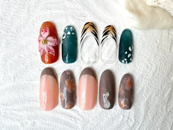 マイレ(Maile)の写真/ハイクオリティで繊細な手描きアートで差がつくお洒落ネイル♪思わず見惚れる指先へ☆