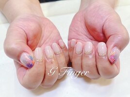 大人のシックな花火ネイル♪
