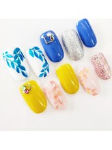 ネイルサロン クイール 小山店(NAIL SALON QUILL)/ワンカラー＋ボタニカルアート
