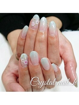 クリスタルネイル ゆめタウン博多店(CRYSTAL NAIL)/フラワーネイル