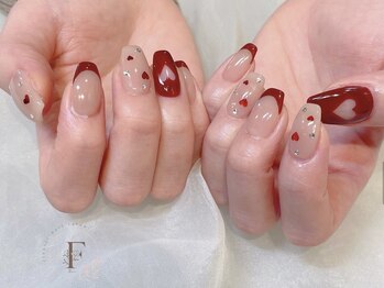 フルゥ エビス(fl EBISU.)/ハート/バレンタインネイル