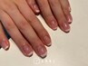 【初回オフ/丁寧ケア込】パラジェル◆フレンチ＊ベースカラーなし