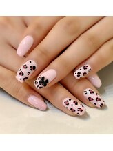 ドラマティークネイル(Dramatique Nail)/ピンク×レオパード