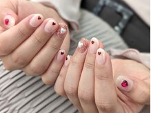 エムスラッシュ ネイル センター北店(M.SLASH)/ハートいっぱいデザイン♪