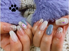 キラキラネイル/秋ネイル