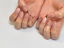 デートネイル 細フレンチ